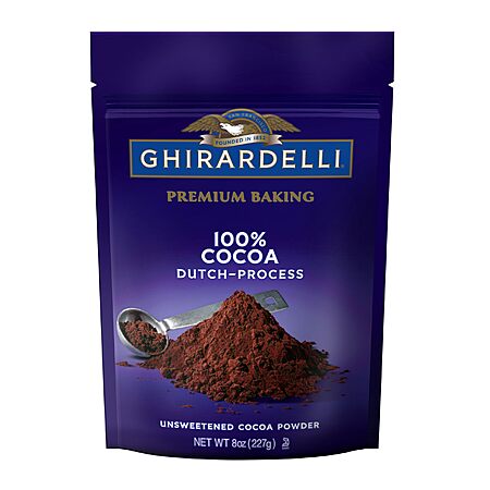 GHIRARDELLI Premium Baking Cocoa 100% Cocoa Dutch Process Unsweetened Cocoa Powder - 8 oz. (227g)​, 6 bags $15.31