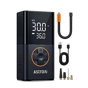 AstroAI L7 Tire Inflator Portable Air Compressor Cordless Bike Pump $18