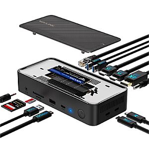 WAVLINK 13-in-1 USB-C Docking Station w/ Built-In M.2/SATA SSD Enclosure $63 + Free Shipping