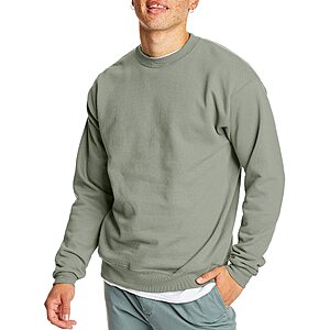 Hanes Men's Ecosmart Pullover Crewneck Fleece Sweatshirt (Stonewashed Green) $7.95 