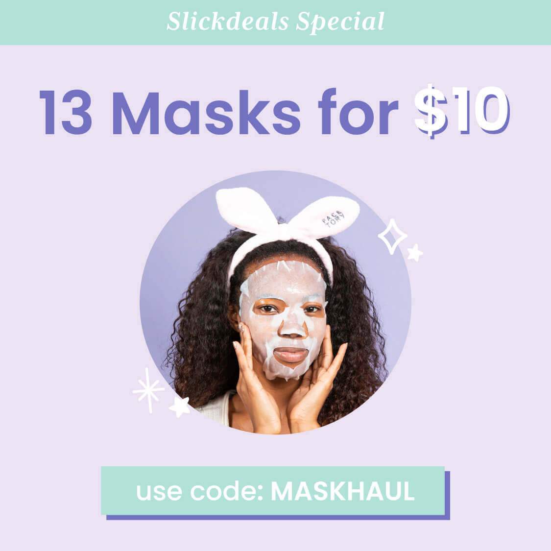 13 Sheet Mask for $10.01