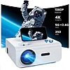Groview 1080P Support 4K 5G/2.4G WiFi 12000 Lux Native Bluetooth Projector $40 + Free Shipping