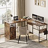 Bestier L Shaped 95&amp;quot; Computer Desk w/ Storage Cabinet (Rustic) $70 + Free Shipping