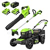 Greenworkstools 40V 21&amp;quot; Cordless Battery Self-Propelled Lawn Mower 3PC Combo Kit w/ (1x) 5.0Ah Battery, (1x) 2.0Ah Battery &amp;amp; (2x) Chargers $425 + Free Shipping