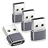 4-Pack Basesailor USB C Female to USB A Male Adapters (Gray) $4 + Free Shipping w/ Prime or orders $35+