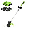 Greenworks 24V 15&amp;quot; Cordless String Trimmer w/ 2x 2.0Ah USB Batteries &amp;amp; Charger for $77.52 + Free Shipping