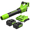 Greenworks 24V 585 CFM Cordless Leaf Blower w/ 2x 4.0Ah USB Batteries &amp;amp; Charger for $118.99 + Free Shipping