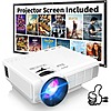 Prime Members: Panseba Mini 1080p Bluetooth Projector w/ Screen Included $25 + Free Shipping