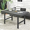 Aluminum Outdoor Dining Table w/ Wood Tabletop (Black) $120 &amp;amp; More + Free Shipping