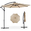 edx 10FT Offset Hanging Patio Umbrella w/ Push Button Tilt &amp;amp; Self-Locking (Khaki) $48 + Free Shipping