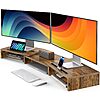 AMERIERGO Dual Monitor Stand Riser (Lightwood or Rustic Brown) $15 + Free Shipping w/ Prime or orders $35+