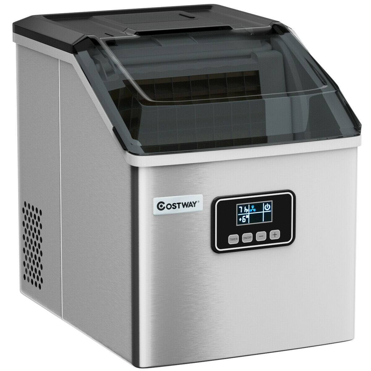 Costway 48 Lbs Stainless Self-Clean Ice Maker with LCD Display for $157.95 + FS