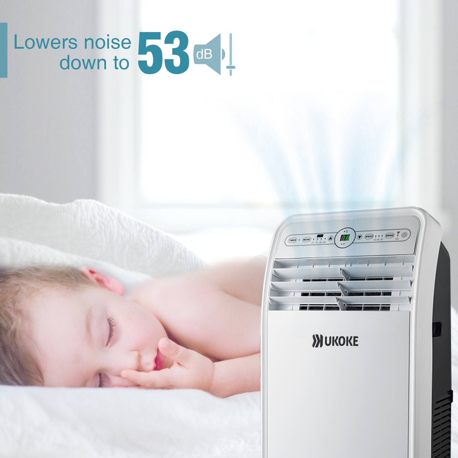 Ukoke USPC01W Smart Wifi Portable Air Conditioner (Works with Mobile