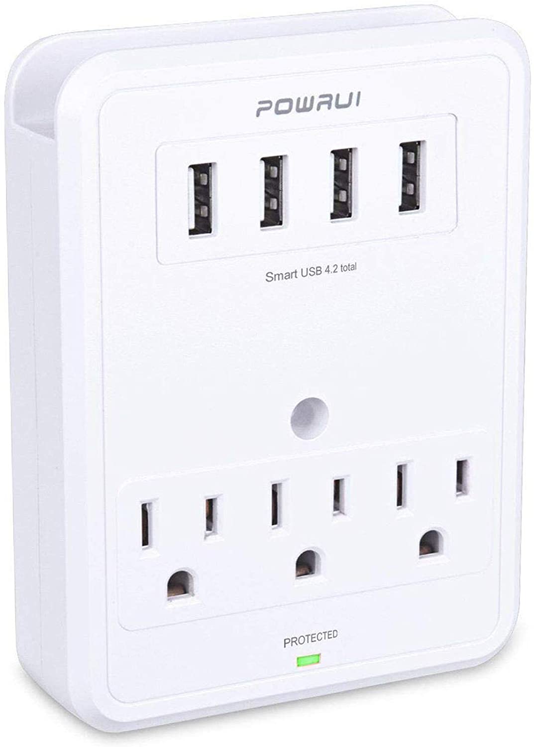 POWRUI Multi Wall Outlet Adapter (Surge Protector) 1680 Joules with 4-USB Ports Wall Charger for $11.18 + FSSS