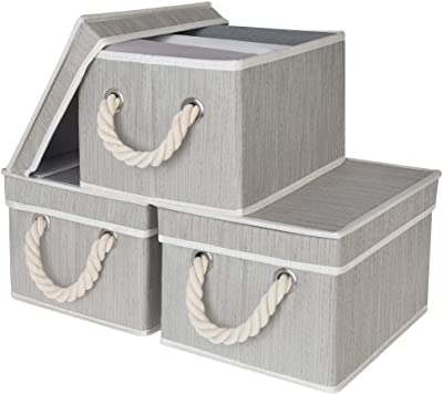StorageWorks Decorative Storage Bins 3-Pack, from $12.15 + Free Shipping w/ Amazon Prime or Orders $25+