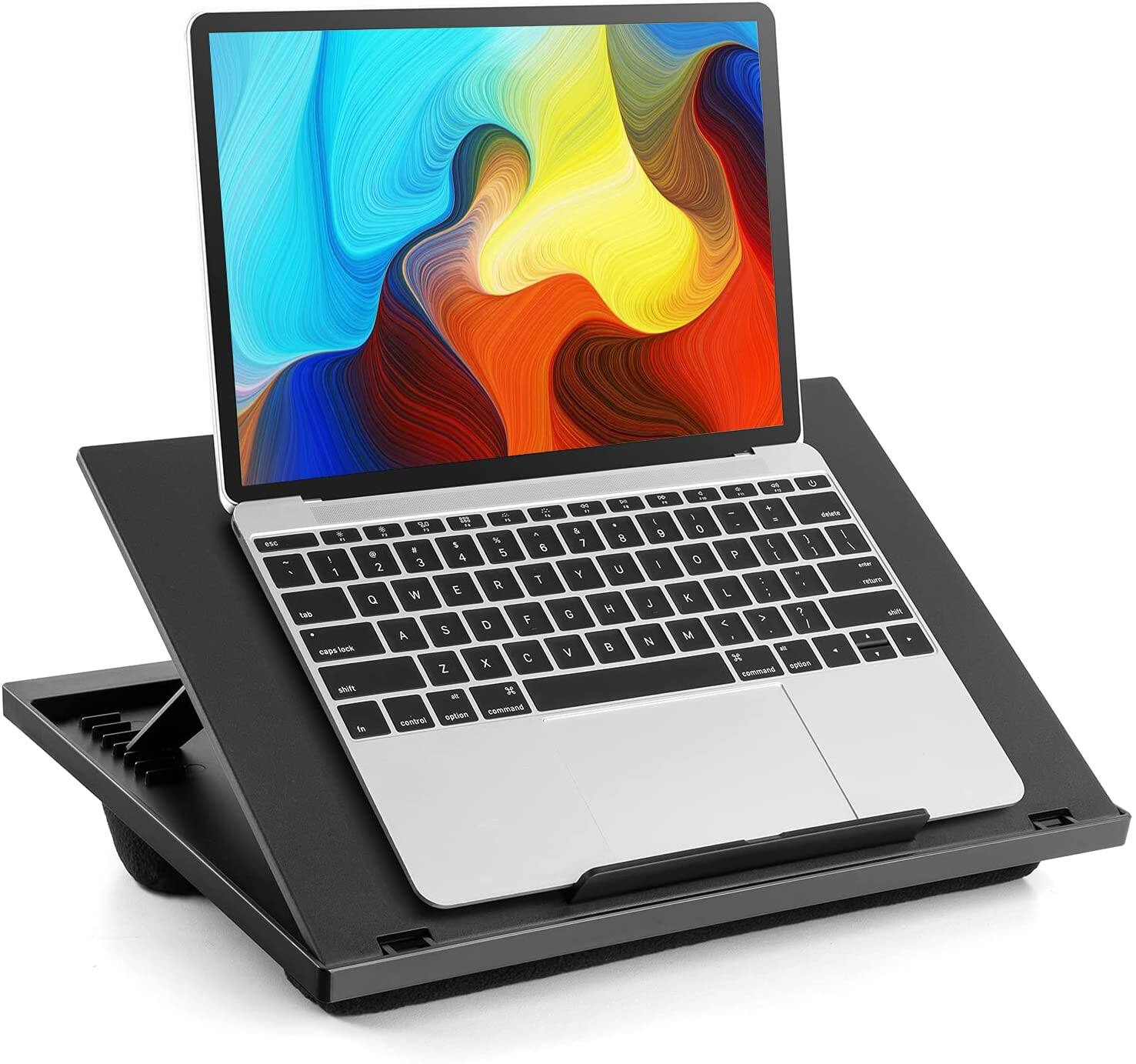 Loryergo Adjustable Laptop Stand with 8 Angles and Dual Cushions for $13.19 + Free Shipping w/ Prime