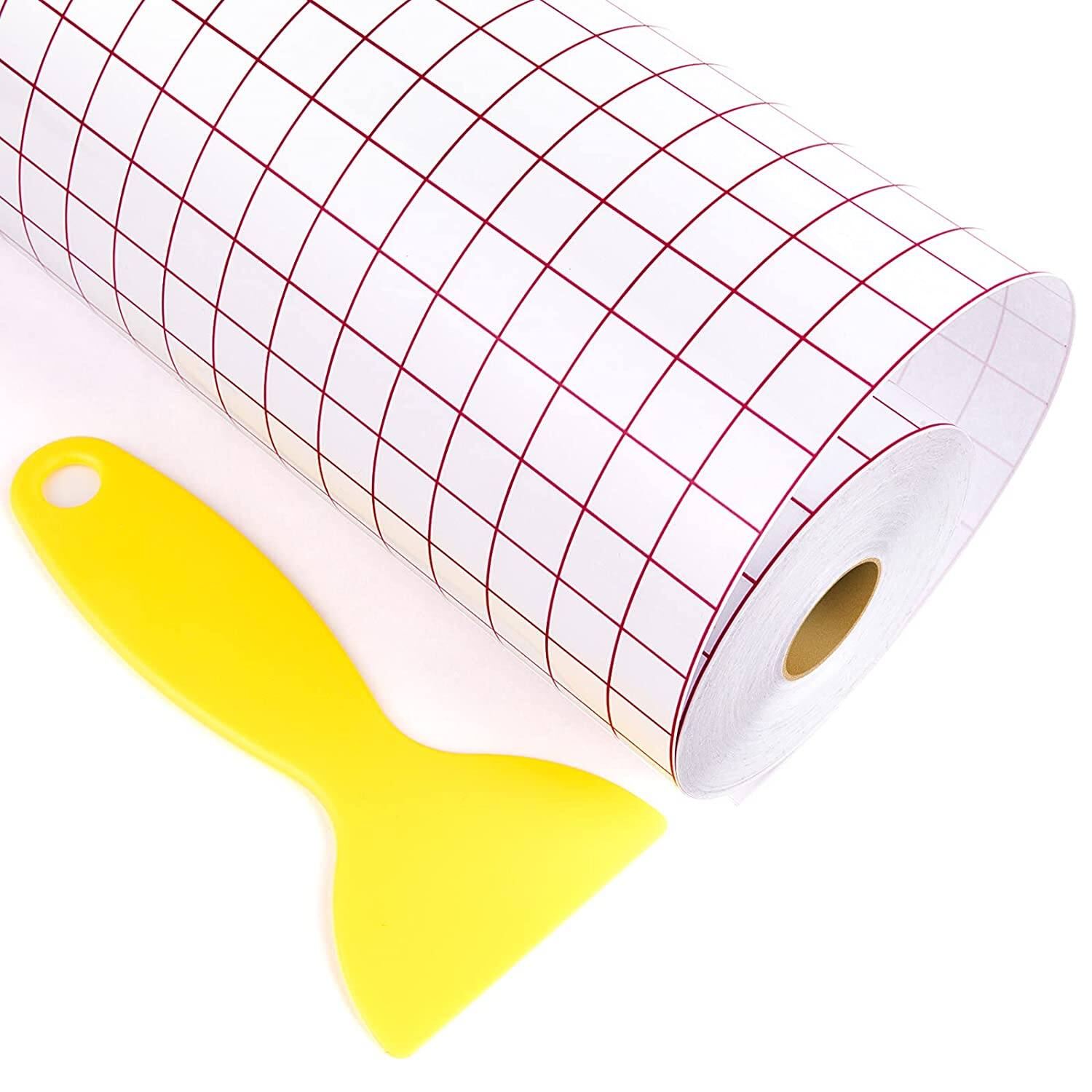 HTVRONT 12" x 80 FT W/Red Alignment Grid Transfer Tape for $13.67 , 12" x 30 FT W/Blue Alignment Grid Transfer Tape for $9.09  + Free Shipping w/ Prime or $25+