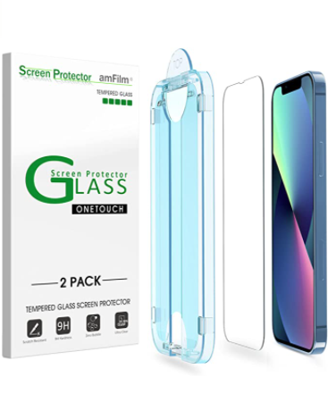 amFilm iPhone 13 / 13 Pro OneTouch Glass Screen Protector for $5.91