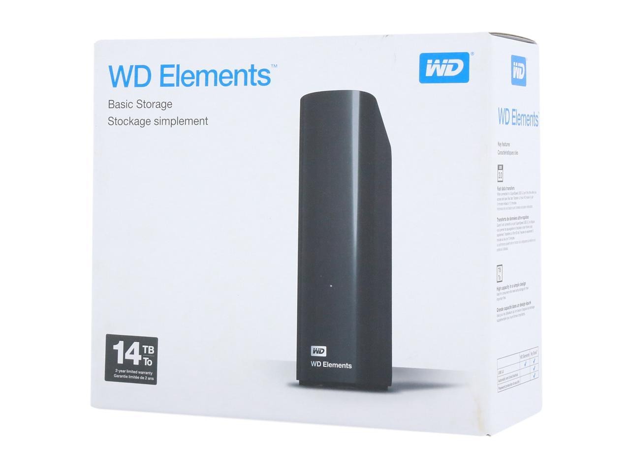 WD Elements 14TB USB 3.0, Micro-B Desktop Hard Drive (WDBWLG0140HBK-NESN) for $239.99 w/ FS after Code