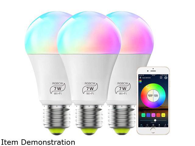 MagicLight Smart Light Bulb(60w Equivalent) 3 pks A19 Multicolor Dimmable LED Bulb $15 + FS