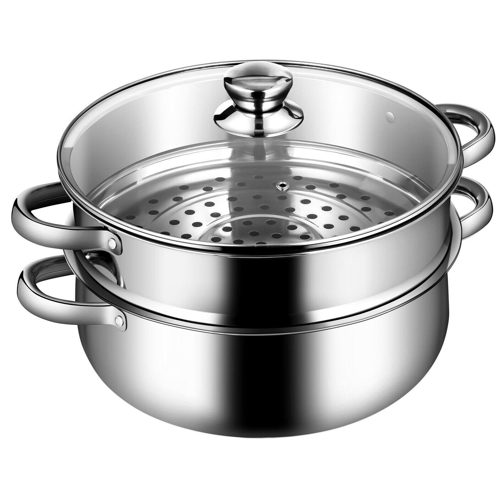 Costway 9.5 QT 2 Tier Stainless Steel Steamer for $27 + Free Shipping