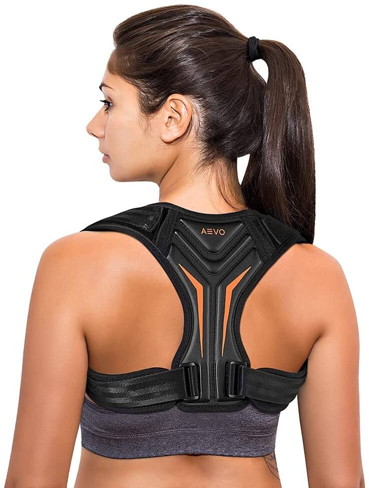 AEVO Compact Posture Corrector (Adjustable Upper Back Brace for Clavicle Support, Neck, Shoulder, and Back Pain Relief) for $5.49