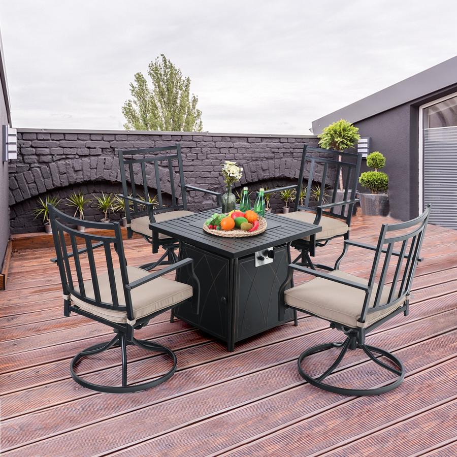PHI VILLA 5-Piece Patio Fire Pit Set starting from $809.99 + Free Shipping