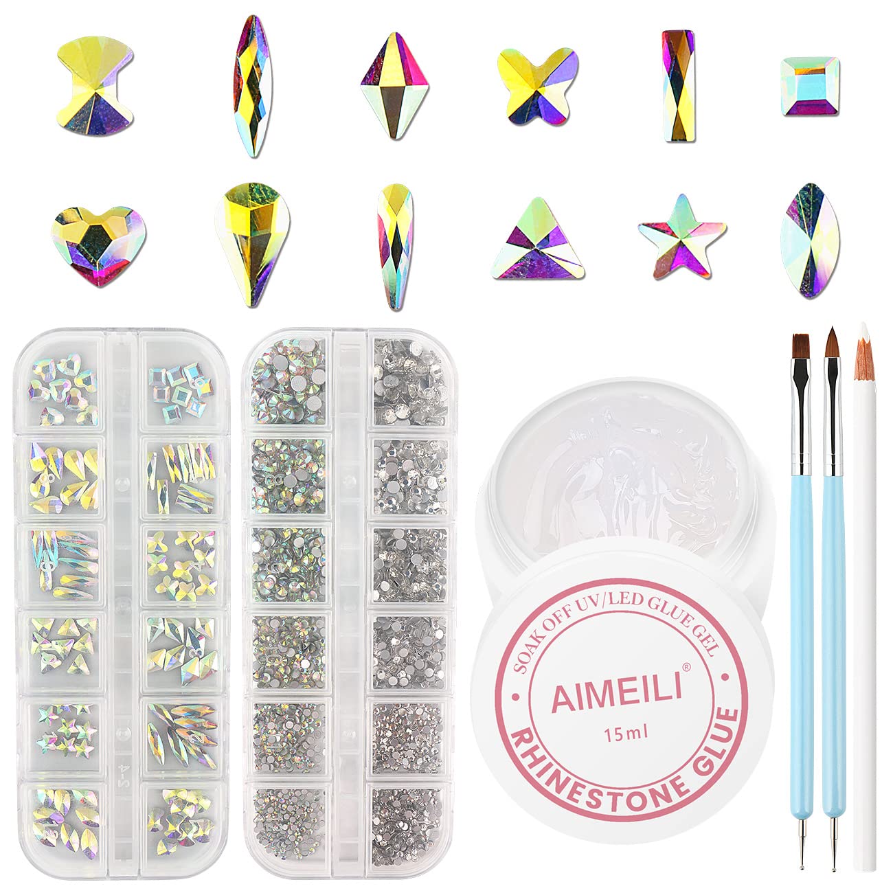 AIMEILI Nail Art Rhinestone Glue Gel Nail Kit for $8.49 + Free Shipping w/ Prime or Orders $25+