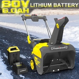 PowerSmart 80V 6.0Ah Battery Powered Snow Blower, 21'' for $599 + Free Shipping