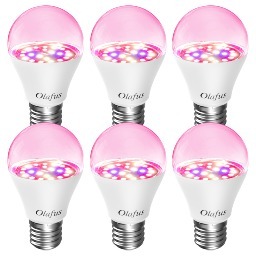 Olafus 6 Pack Grow Light Bulbs Full Spectrum Grow Lamp - $11.99 + Free Shipping w/ Prime or orders $25+