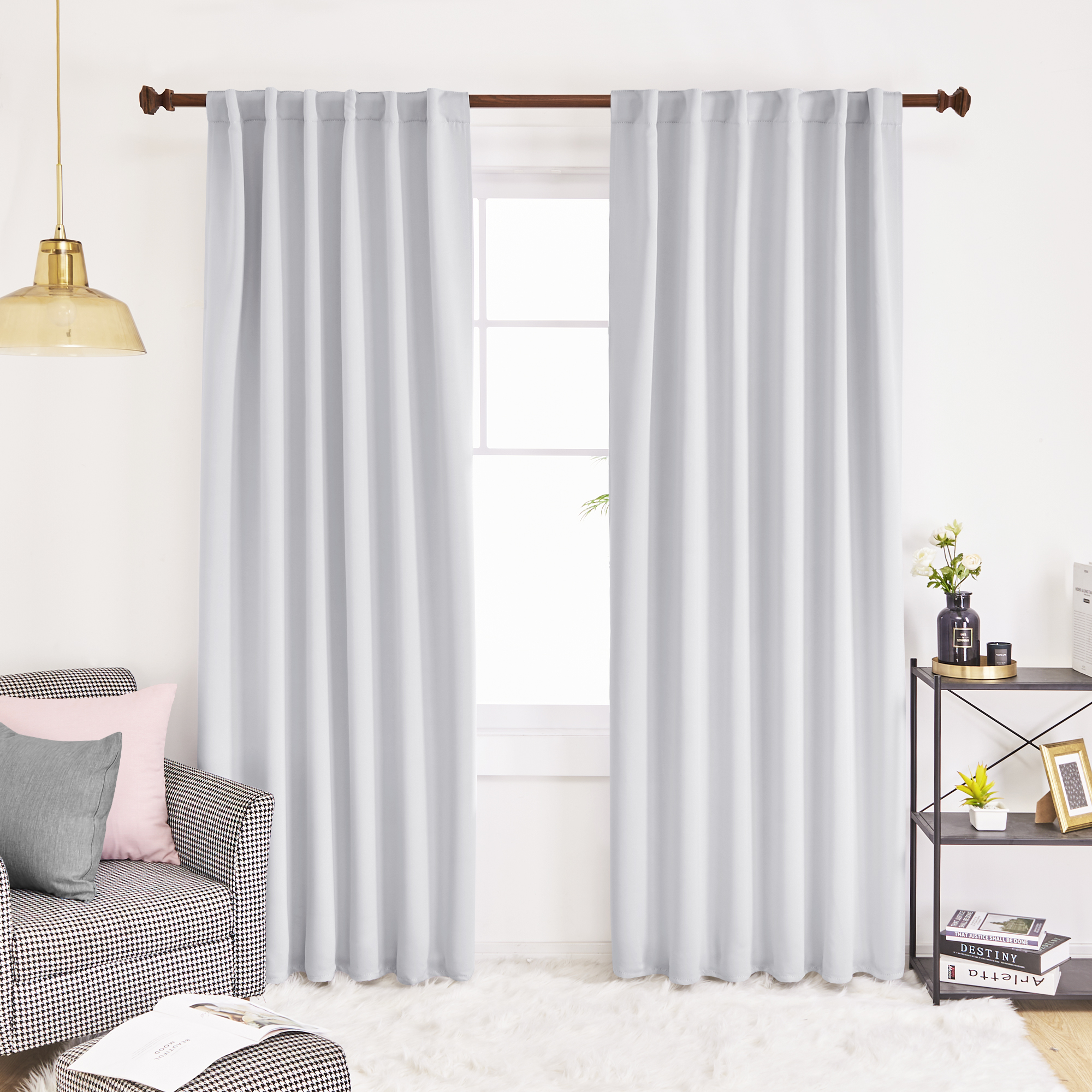 Deconovo 2 Hanging Styles Back Tab and Rod Pocket Blackout Curtains 2 Panels -$8.40~$12.80 + Free Shipping w/ Prime or orders $25+