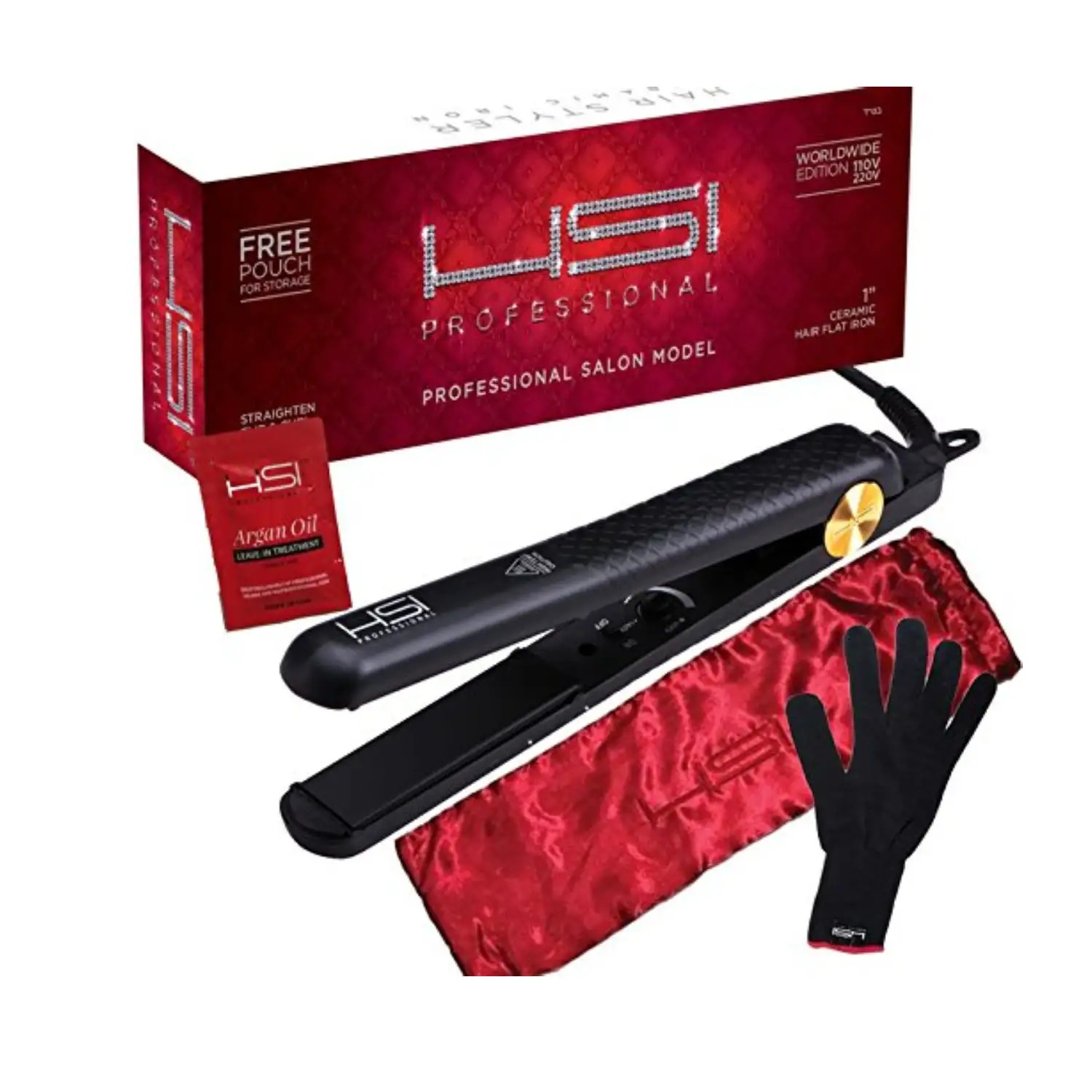HSI Professional Glider Ceramic Tourmaline Ionic Flat Iron Hair Straightener - $27.99 + Free Shipping