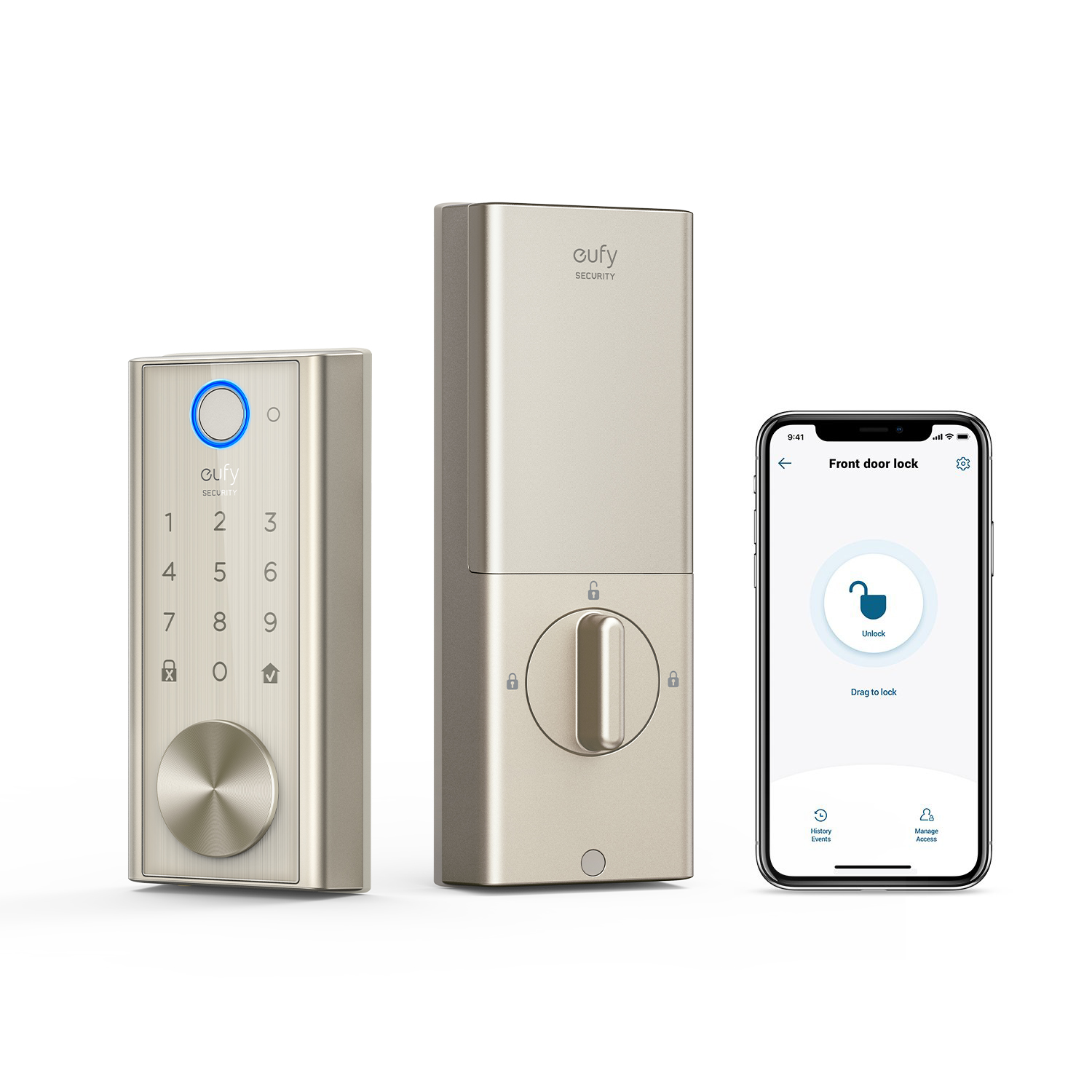 [HomeDepot Special Buy of the Day - 5/7] eufy Security Smart Lock Touch and Wi-Fi Deadbolt Replacement Door Lock with Fingerprint Scanner - Satin Nickel for $179.99 + Free Shipping