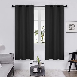 2-PK Deconovo Grommet 38 Inches Wide Solid Blackout Curtains -$8.05~$10.15 + Free Shipping w/ Prime or orders $25+