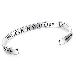 Titanium Steel Bracelet with Inspirational Messages for $3.99 + Free Shipping