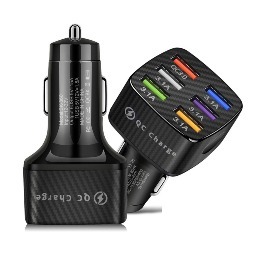 2-Pack 6-Port USB Car Charger with QC3.0 Fast Charging Port for $9.99 + Free Shipping