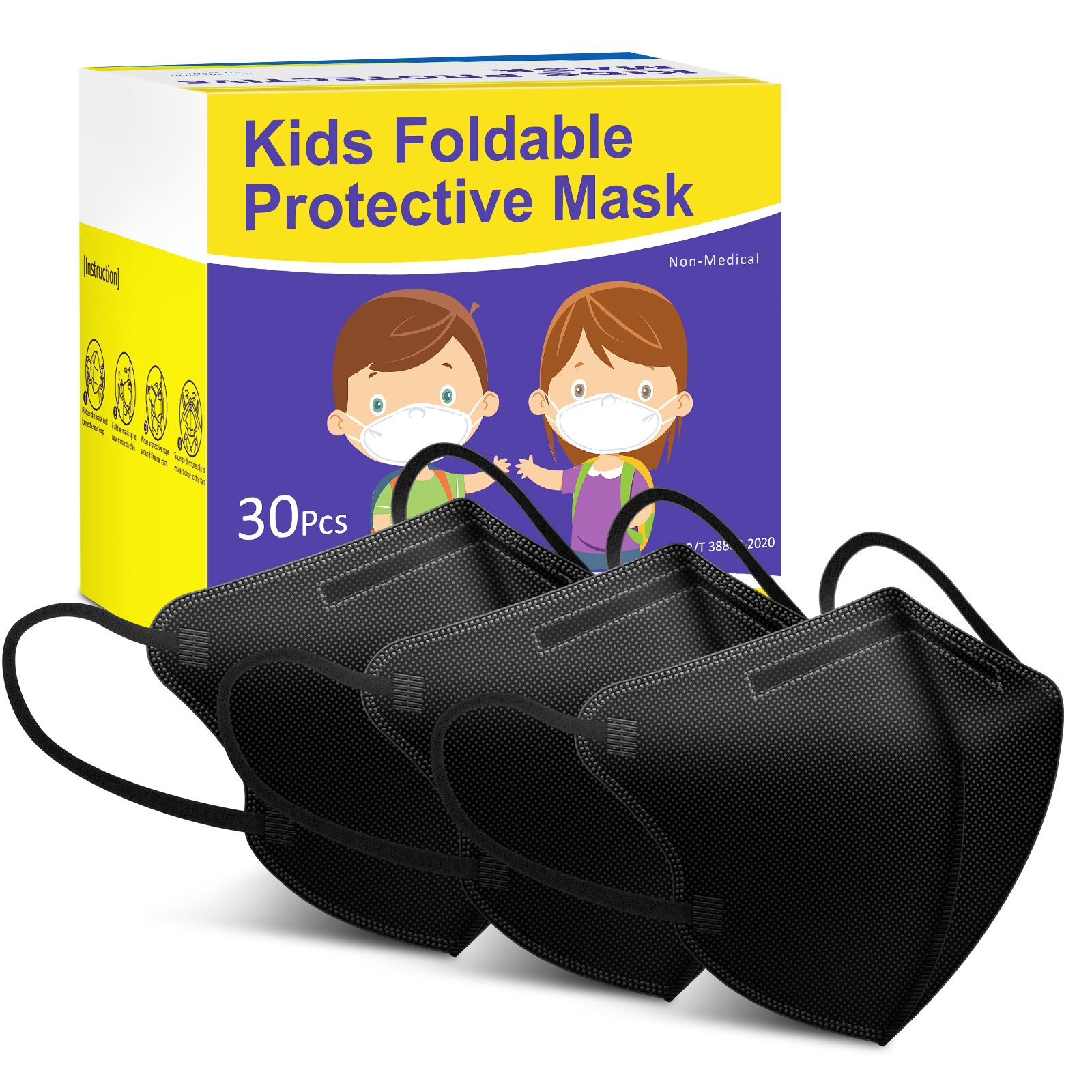 Hotodeal breathable 4-ply kids disposable face masks 30 pcs for $4 + Free shipping