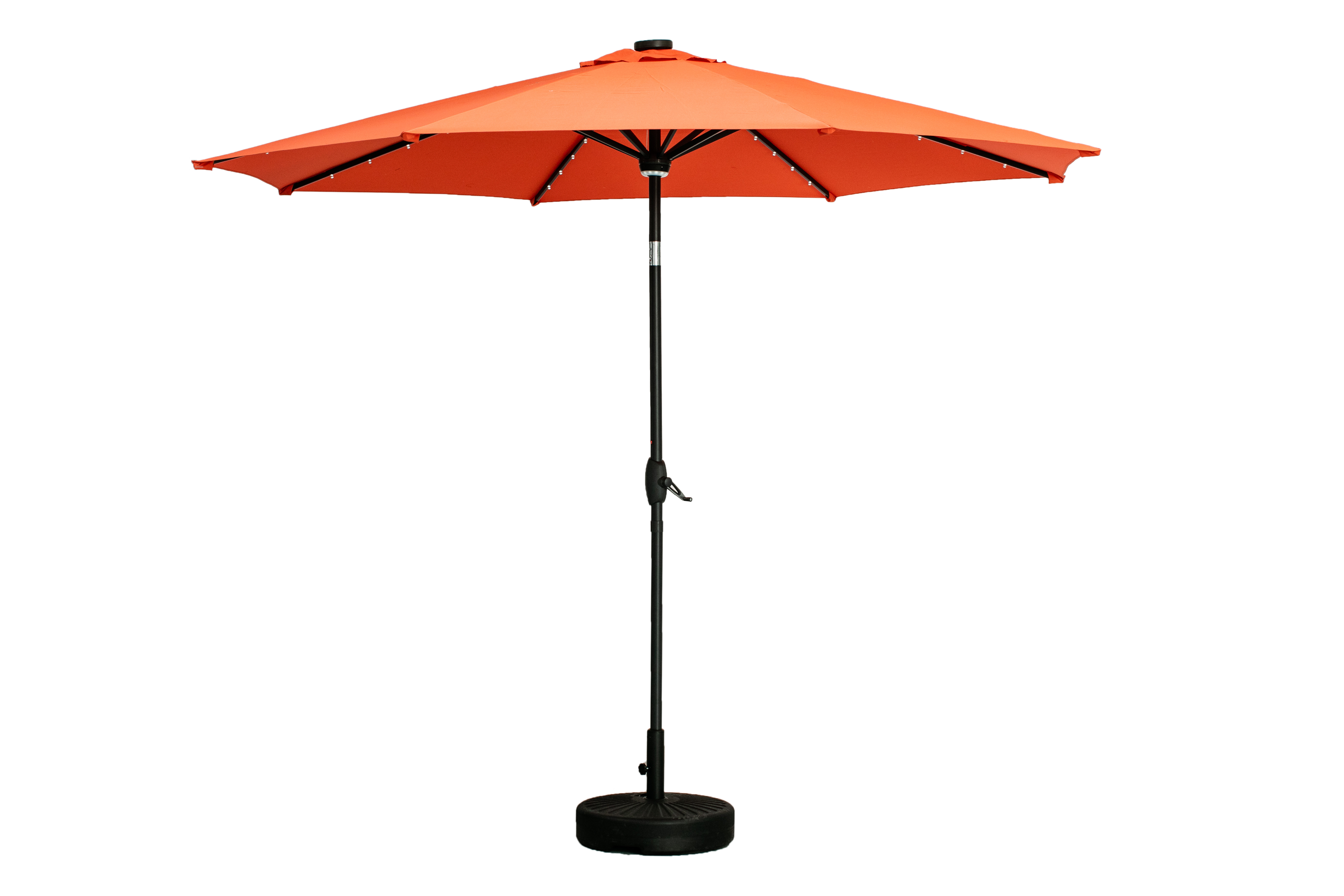10ft Patio Umbrella (Orange) with 40 led lights for $50 + Free Shipping