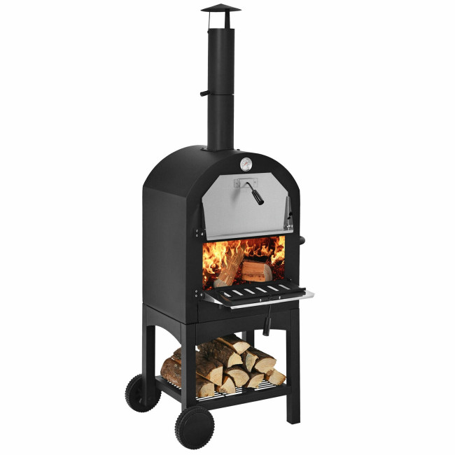 Costway Portable Outdoor Pizza Oven with Pizza Stone and Waterproof Cover $176 + Free Shipping
