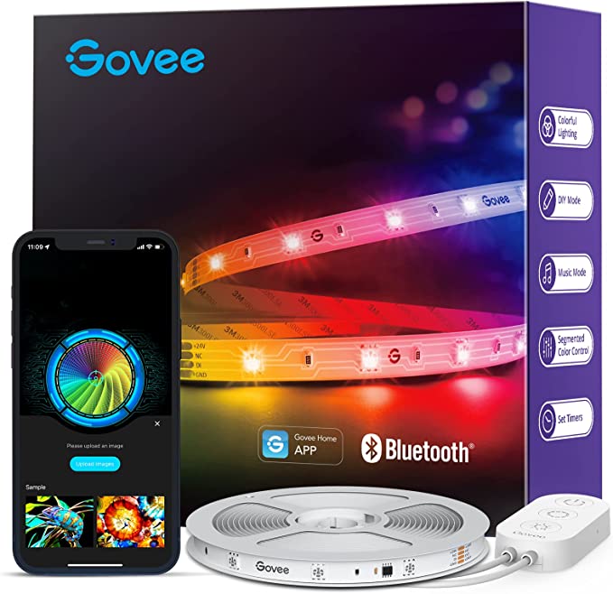 16.4' Govee RGBIC LED Bluetooth Strip Lights $14 + Free Shipping w/ Prime or orders $25+