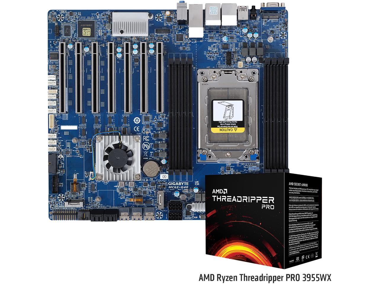 Gigabyte MC62-G40 Motherboard + AMD Threadripper Pro 3955WX CPU $1198 + Free Shipping