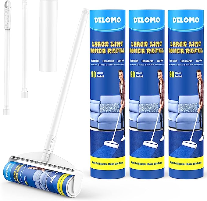 Delomo 9.45" Large Lint Roller w/ 3 Extendable Handles $15 + Free Shipping