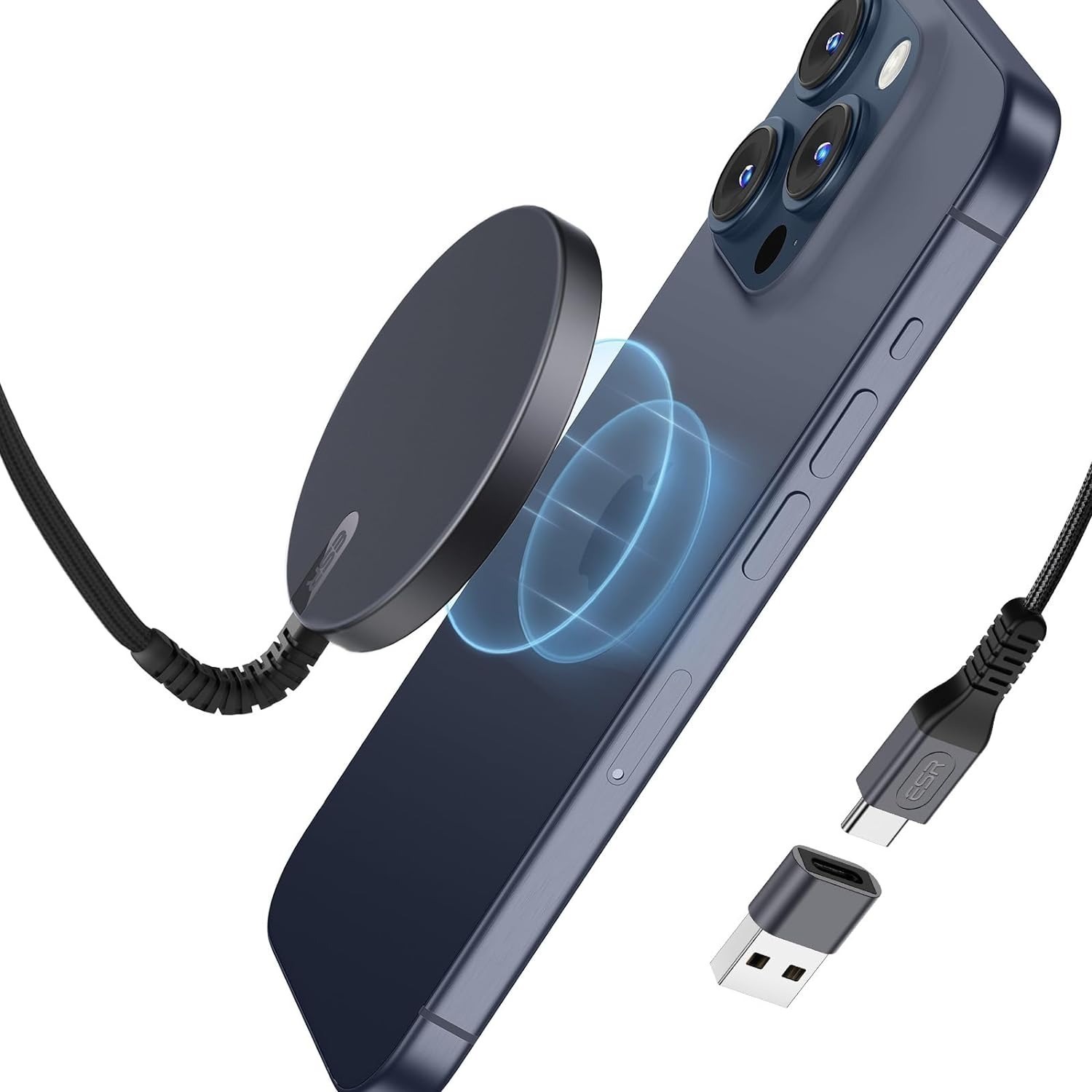 Prime Members: ESR Magsafe Magnetic Wireless Charger for iPhone 15/14/13/12 Series with A/C Cable $10.87 + Free Shipping w/ Prime or orders $35+