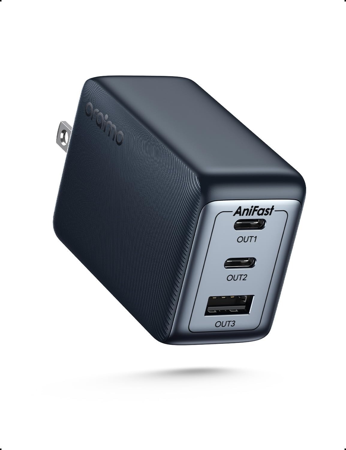 Oraimo 65W 3-Port USB C Compact GaN Charger w/ PPS Super Fast Charging $12 + Free Shipping w/ Prime or orders $35+