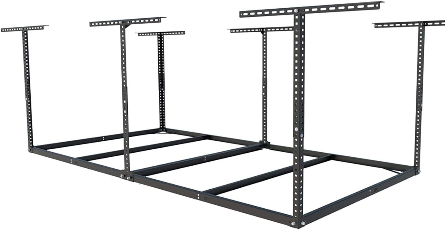FLEXIMOUNTS 4'x8' Adjustable Overhead Garage Storage Rack (600lbs Weight Capacity) $94 + Free Shipping