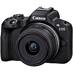 Canon EOS R50 Mirrorless Vlogging Camera (Black) w/ RF-S18-45mm F4.5-6.3 is STM Lens, 24.2 MP, 4K Video $695 + Free Shipping