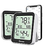2-Pack Govee Indoor Bluetooth Temperature Humidity Monitor (Black) $15.50