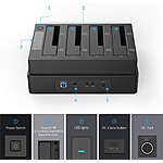 ORICO 4 Bay External Hard Drive Docking Station (USB 3.2 Gen 1 to SATA I/II/III for 2.5''/3.5'' HDD SSD w/ Hard Drive Duplicator/Cloner Function) $63 + Free Shipping