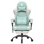 Douxlife Fabric Massage Gaming Chair w/ Spring Cushion $90 + Free Shipping