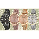 Laura Ashley Split Mesh Band Sunray Dial Watches $19 Shipped